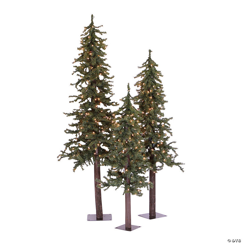 Vickerman 4', 5', and 6' Natural Look Alpine Tree Set Oriental Trading