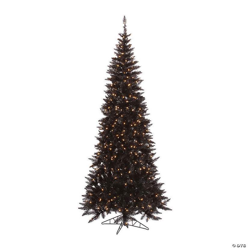 Vickerman 4.5' Black Fir Christmas Tree with Clear Lights Image