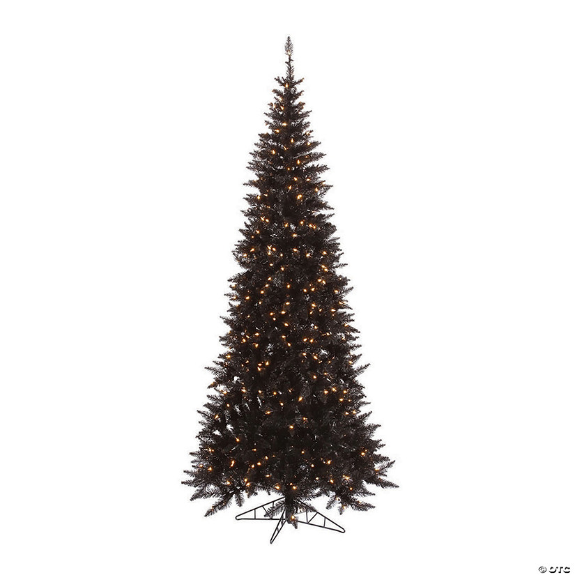 Vickerman 4.5' Black Fir Christmas Tree with Warm White LED Lights Image