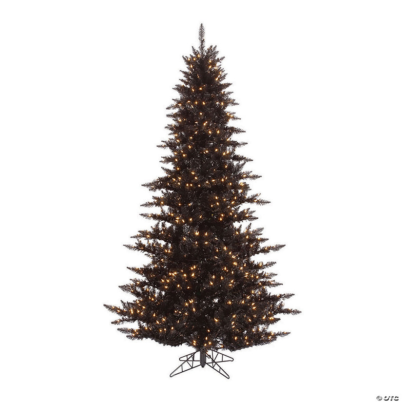 Vickerman 4.5' Black Fir Christmas Tree with Warm White LED Lights Image