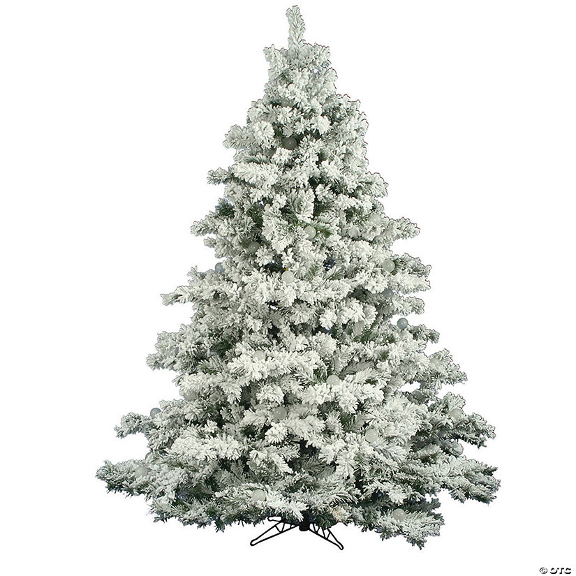 Vickerman 4.5' Flocked Alaskan Pine Christmas Tree - Unlit Image