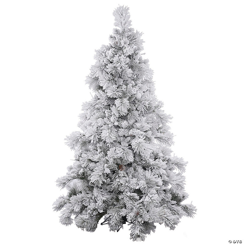 Vickerman 4.5' Flocked Alberta Christmas Tree - Unlit Image