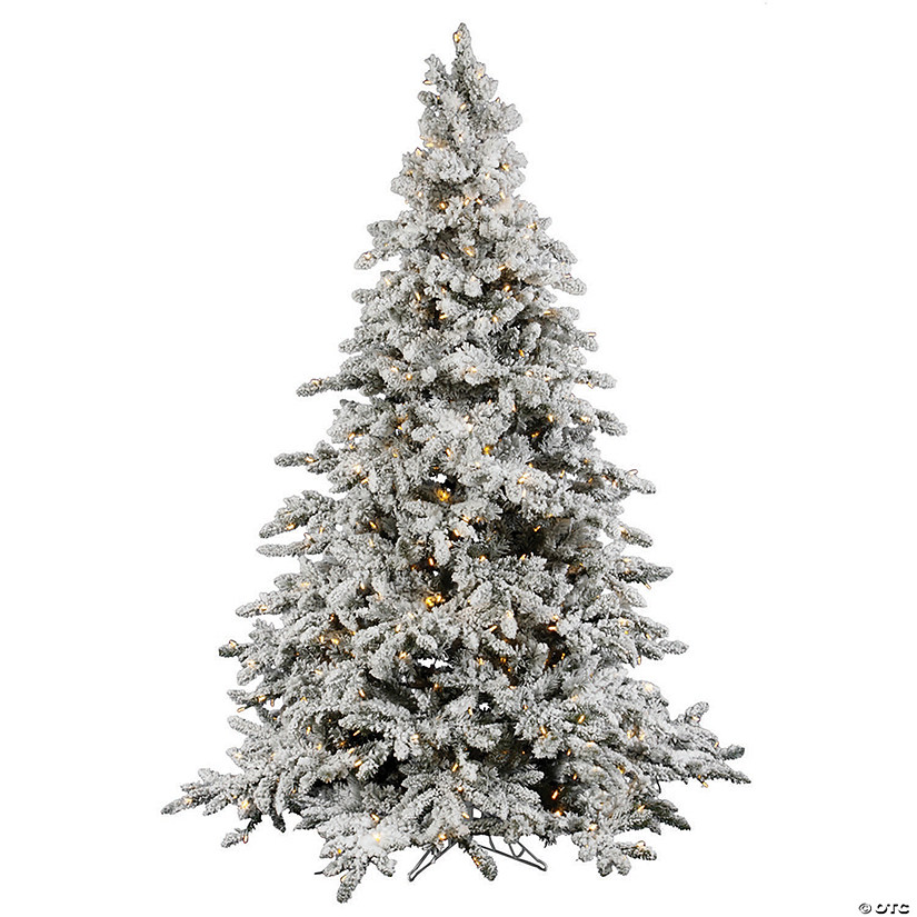 Vickerman 4.5' Flocked Utica Fir Christmas Tree with LED Lights Image
