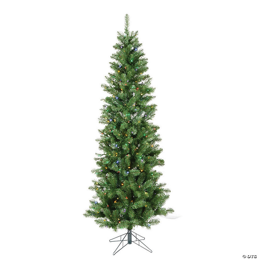 Vickerman 4.5' Salem Pencil Pine Christmas Tree with Multi-Colored LED Lights Image