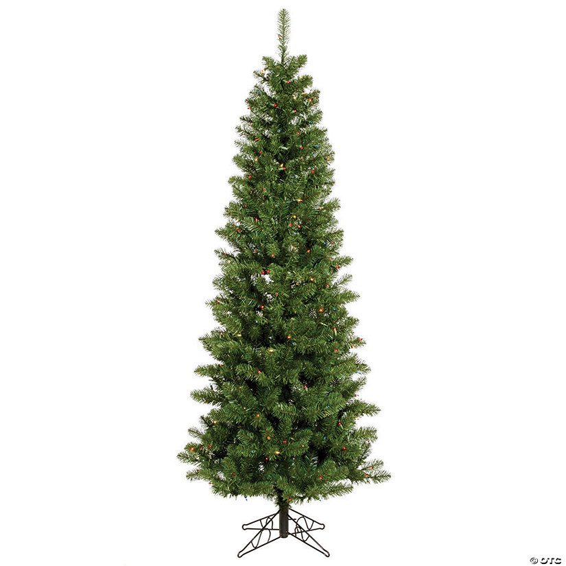 Vickerman 4.5' Salem Pencil Pine Christmas Tree with Multi-Colored Lights Image