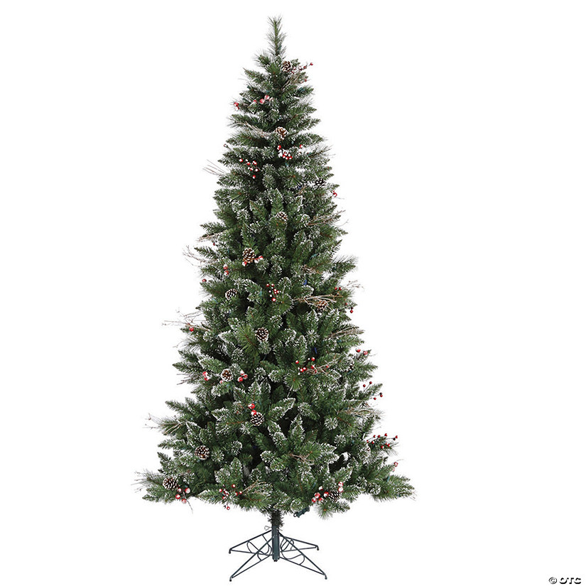 Vickerman 4.5' Snow Tipped Pine and Berry Christmas Tree - Unlit Image