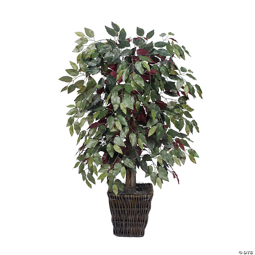 Vickerman 4' Artificial Capensia Bush, Square Willow Basket Image