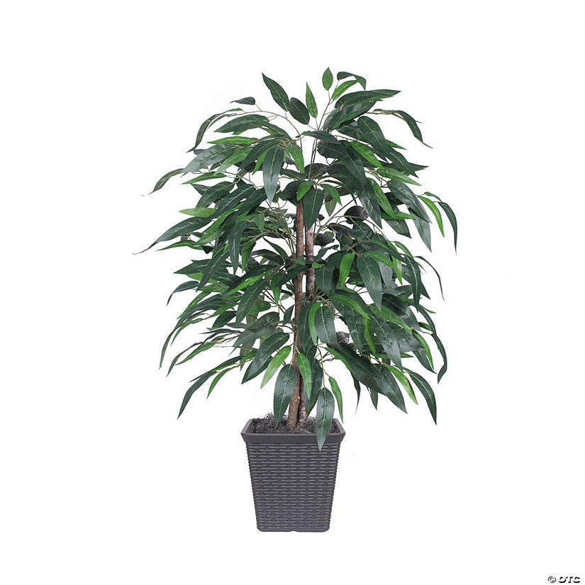 Vickerman 4' Artificial Mango Bush, Gray Square Plastic Container Image