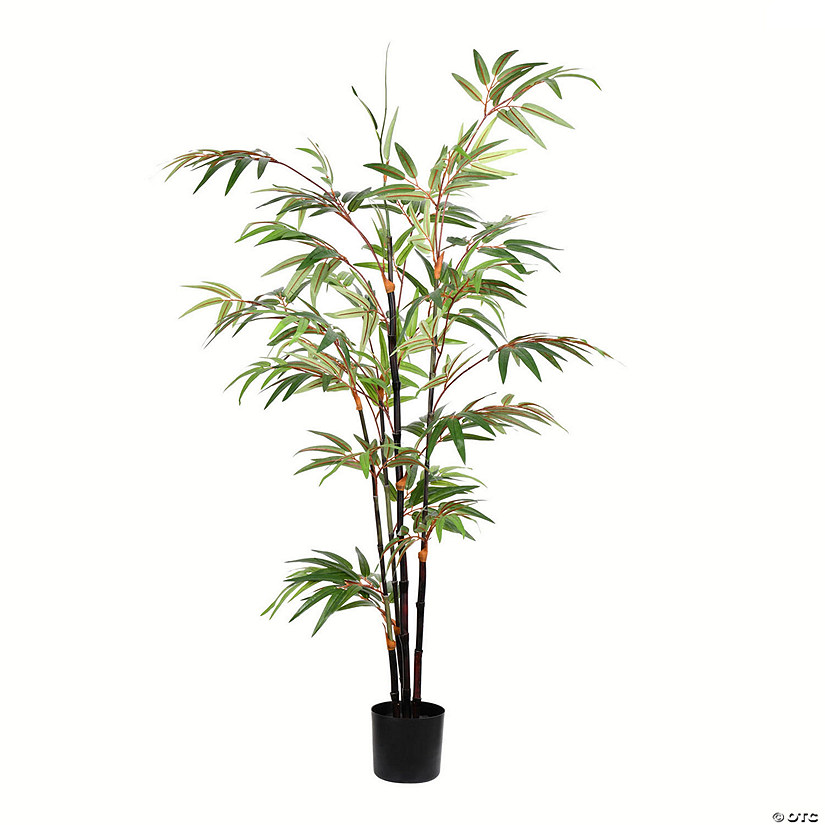Vickerman 4' Artificial Potted Black Japanese Bamboo Tree Image