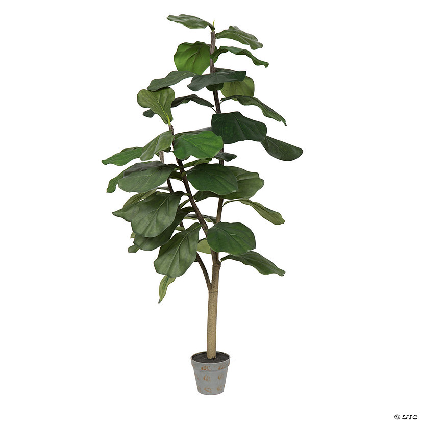 Vickerman 4' Artificial Potted Fiddle Tree Image