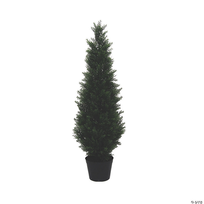 Vickerman 4' Artificial Potted Green Cedar Tree - UV Resistant Image