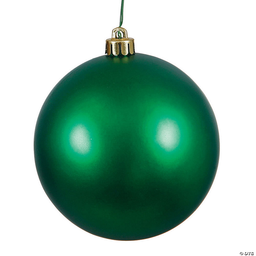 Vickerman 4" Emerald Matte Ball Ornament, 6 per Bag Image