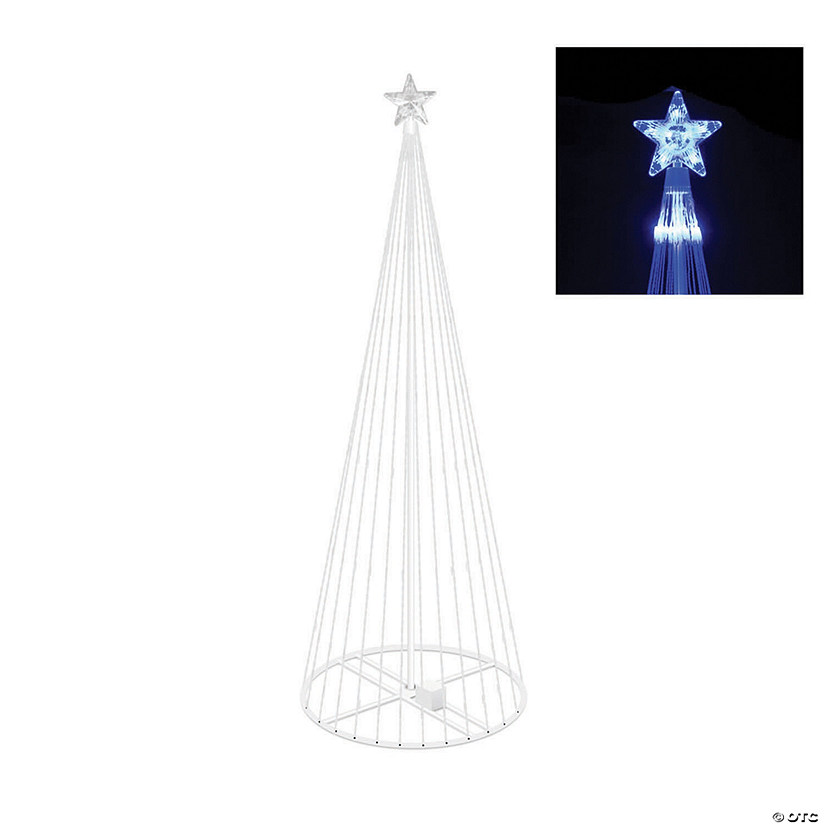 Vickerman 4' Light Show Indoor/Outdoor Christmas Tree with Blue LED Lights Image