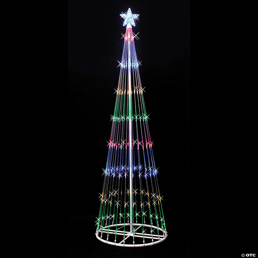 Vickerman 4' Light Show Indoor/Outdoor Christmas Tree with Multi-Colored LED Lights Image