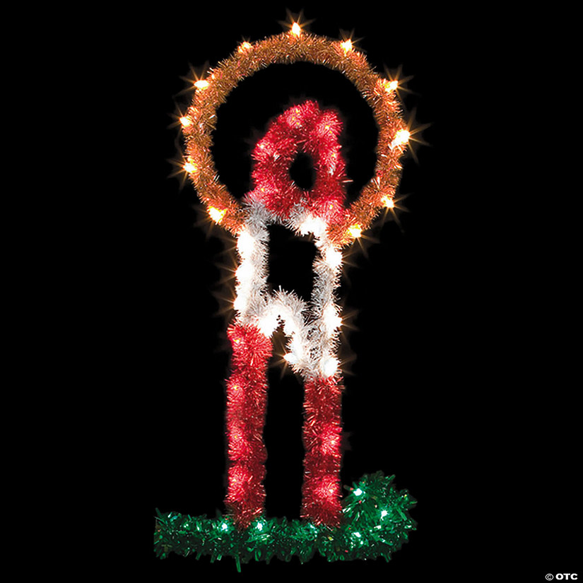 Vickerman 4' Metallic Candle Halo Commercial Pole Decoration With 40 LED Lights. Image