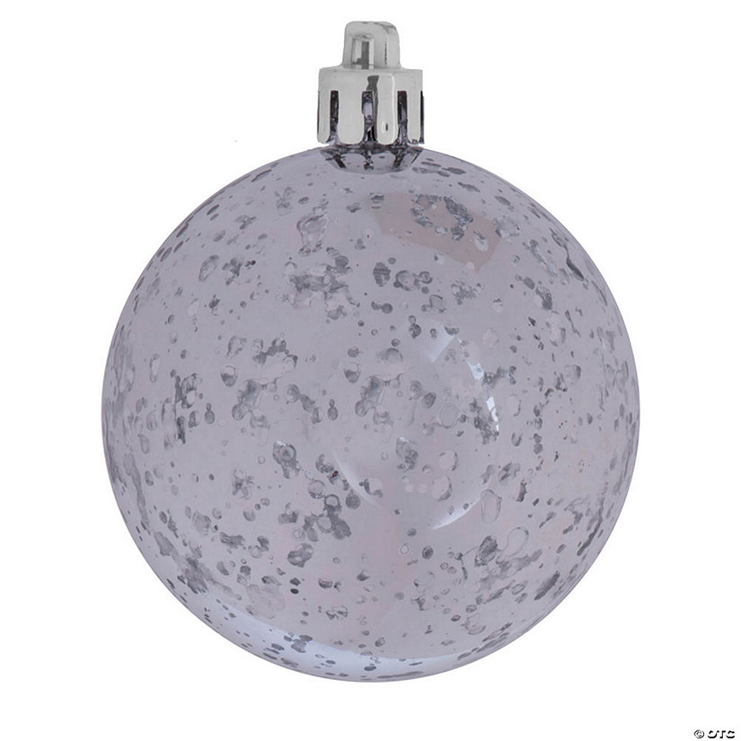 Vickerman 4" Silver Shiny Mercury Ball Ornament, 6 per Bag Image
