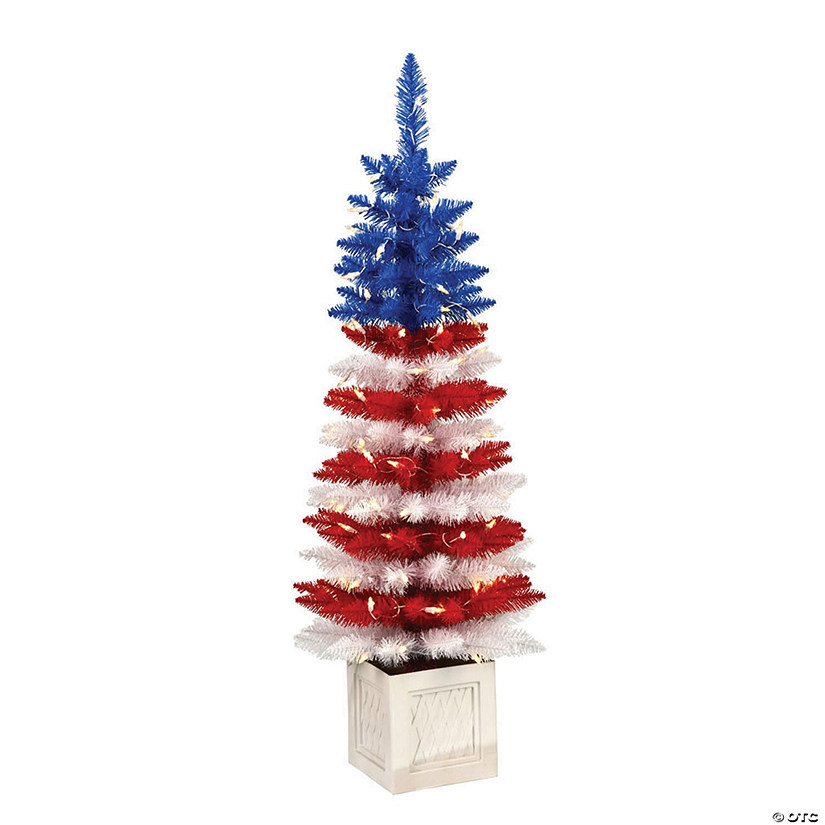 Vickerman 4' x 18" Potted Centennial Pine Christmas Tree