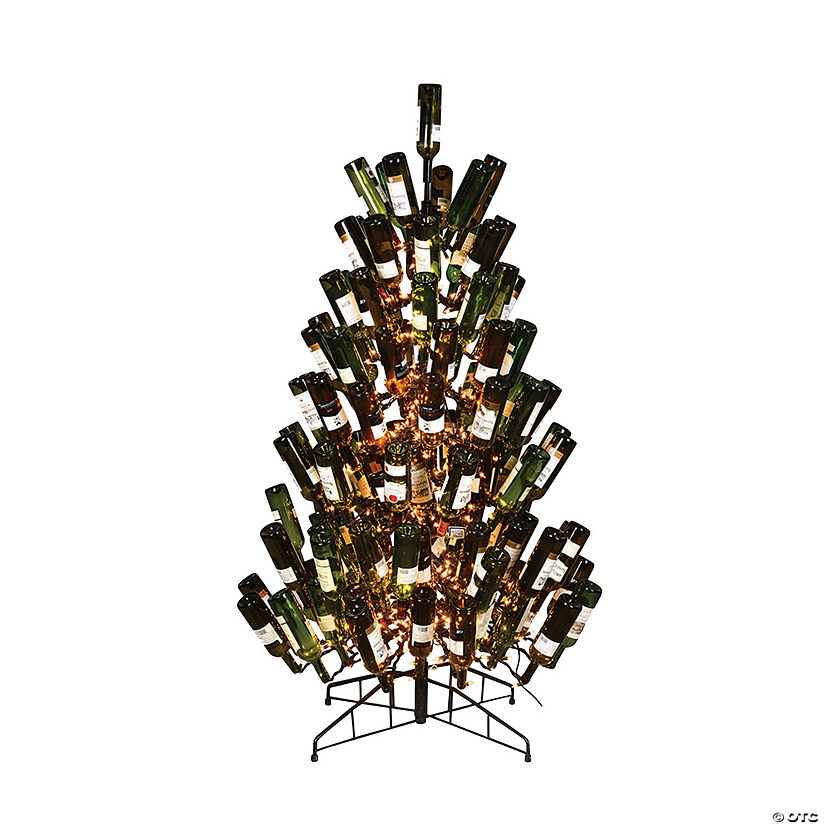 Vickerman 4' x 30" Black Wine Bottle Tree Image