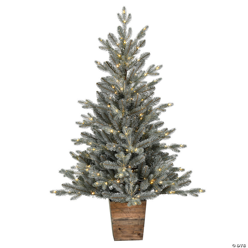 Vickerman 4' x 33" Gooding Potted Pine Tree, Warm White LED Mini Lights Image