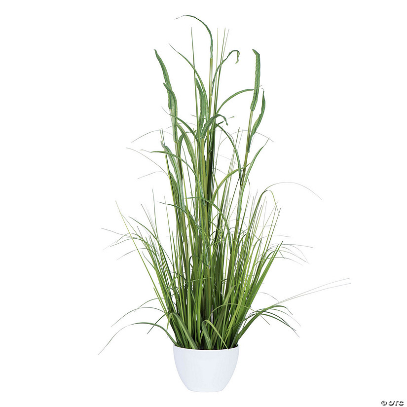 Vickerman 41" Artificial Green Potted Bamboo and Grass Image