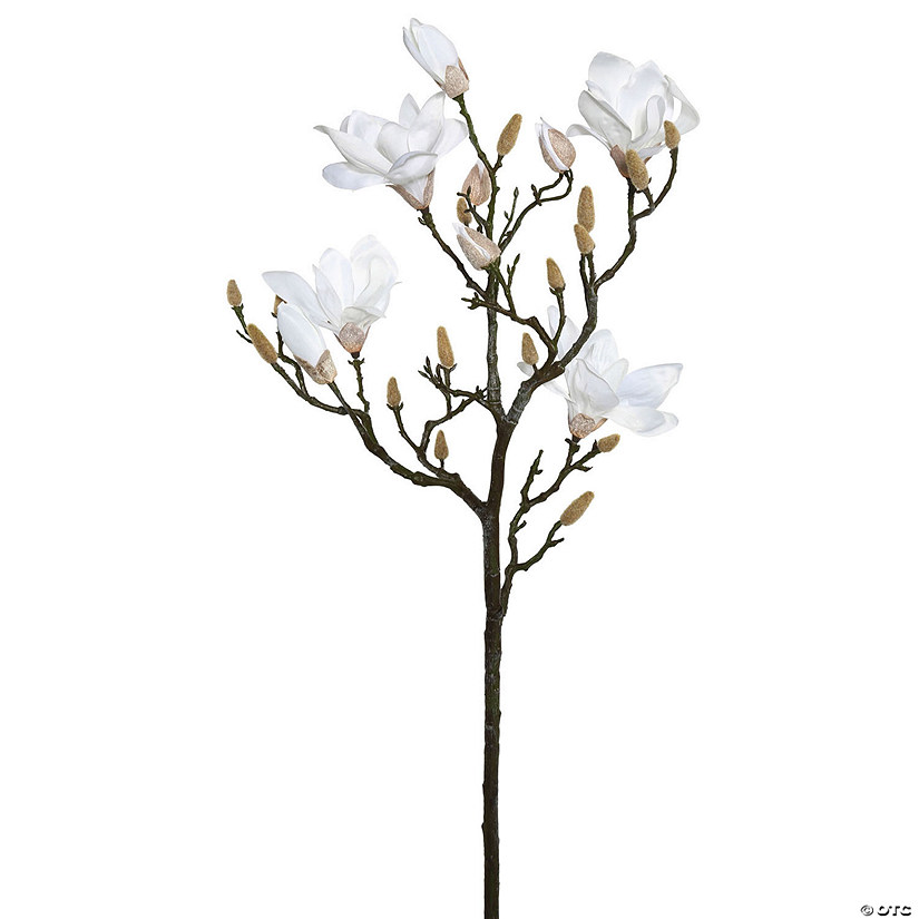 Vickerman 42'' Artificial White Magnolia Spray Image