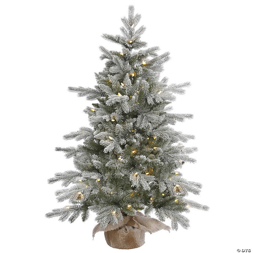 Vickerman 48" Frosted Sable Pine Christmas Tree with LED Lights