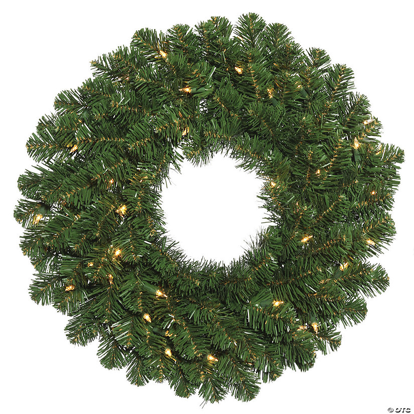 Vickerman 48" Oregon Fir Artificial Christmas Wreath, Clear Dura-lit Incandescent Mini Lights Image