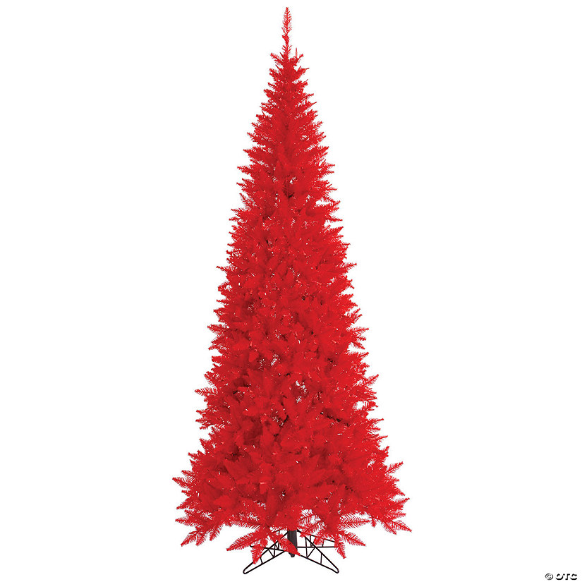 Vickerman 5.5' Red Fir Slim Artificial Christmas Tree, Unlit Image