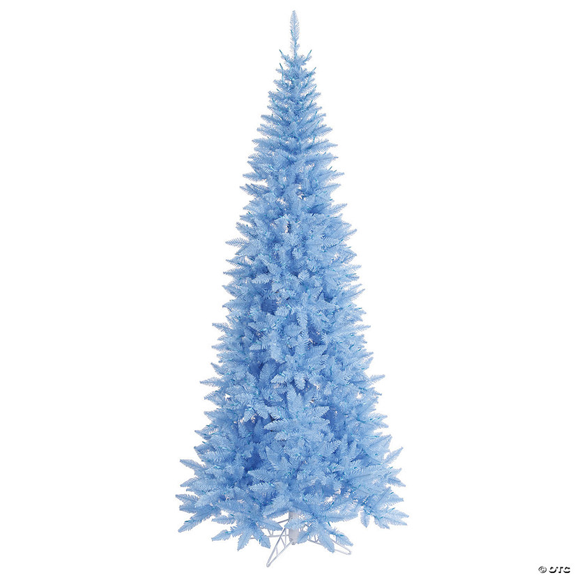 Vickerman 5.5' Sky Blue Fir Slim Artificial Christmas Tree, Unlit Image