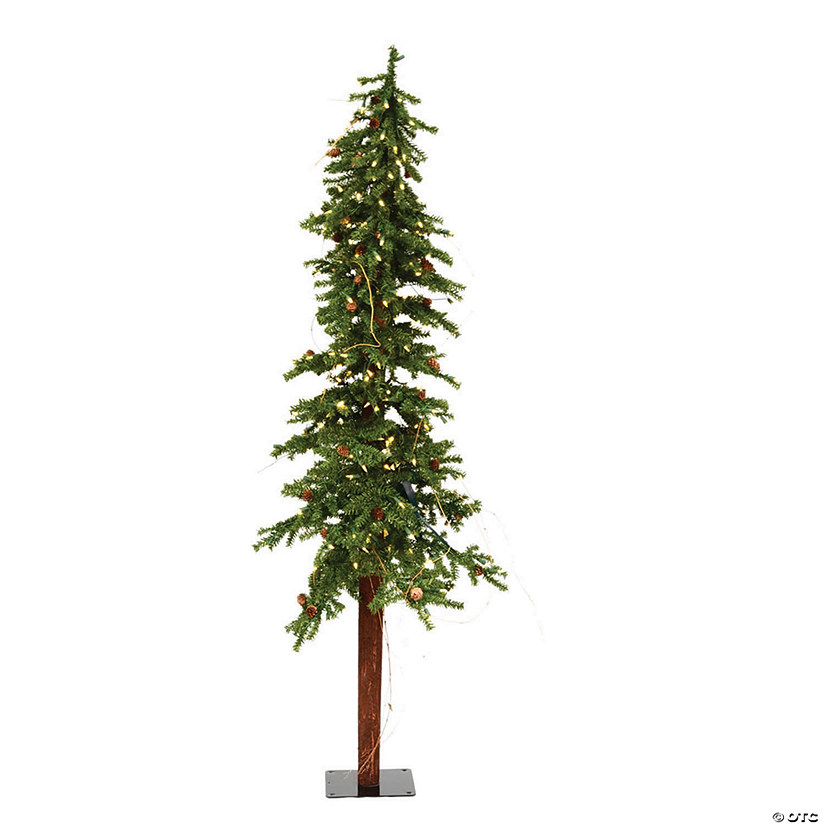 Vickerman 5' Alpine Artificial Christmas Tree with LED Lights Image