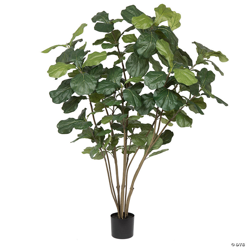 Vickerman 5' Artificial Green Potted Fiddle Tree Image
