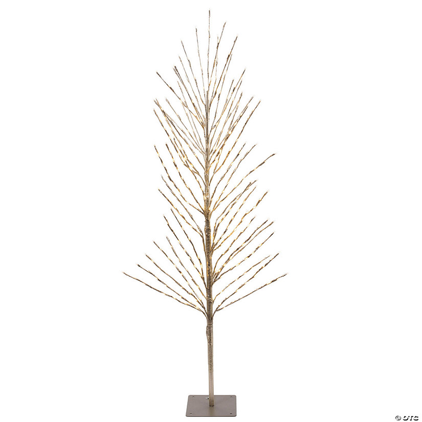 Vickerman 5' Champagne Artificial Christmas Tree, Warm White LED Lights