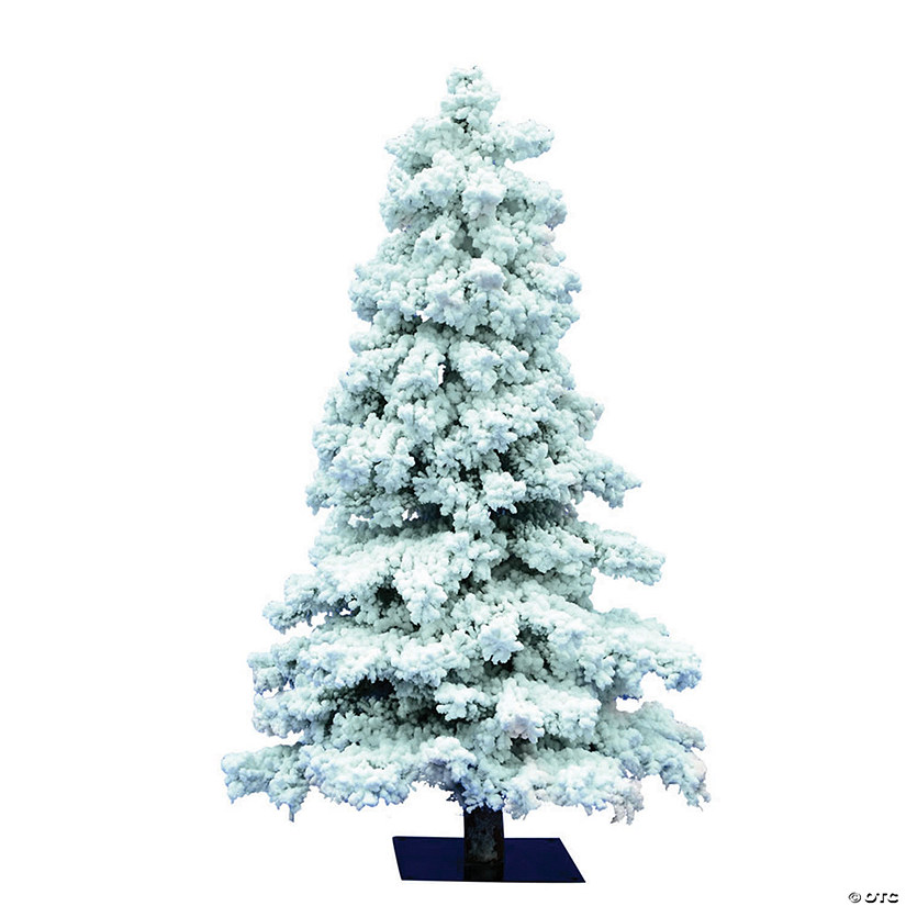Vickerman 5' Flocked Spruce Christmas Tree Image