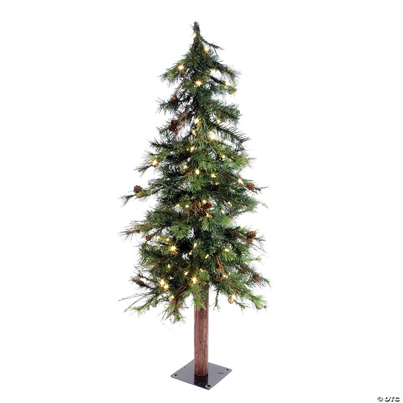 Vickerman 5' Mixed Country Alpine Artificial Christmas Tree, Warm White Dura-Lit&#174; LED Lights Image