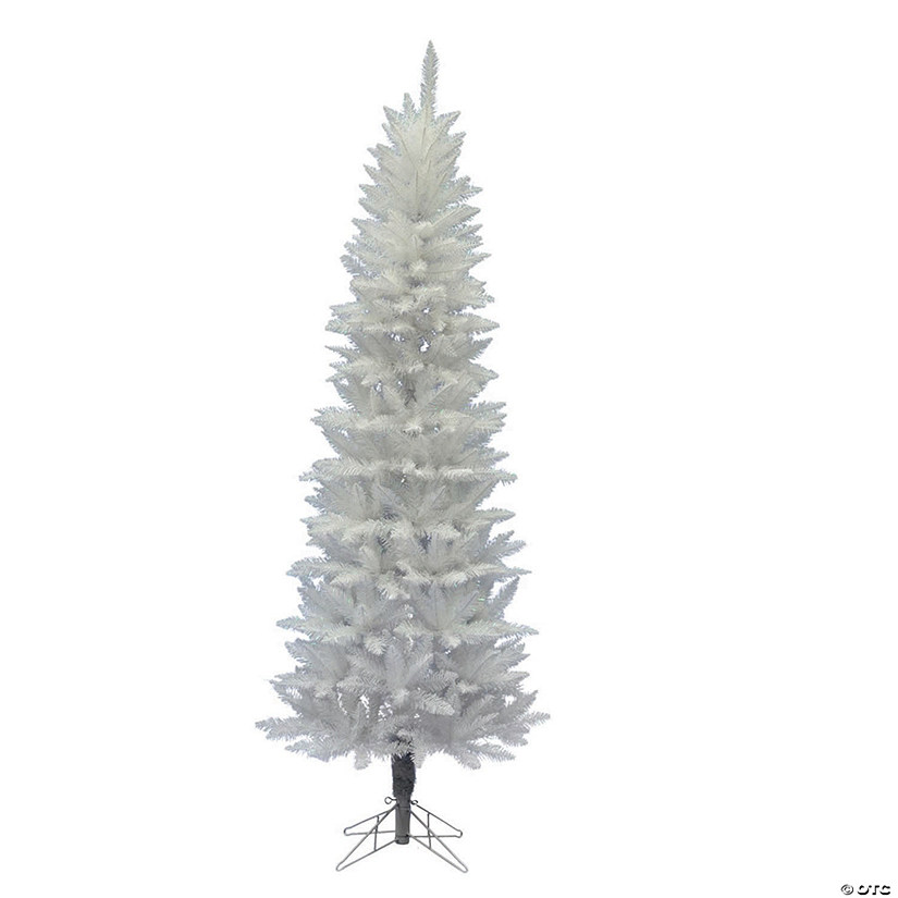 Vickerman 5' Sparkle White Spruce Pencil Christmas Tree - Unlit Image