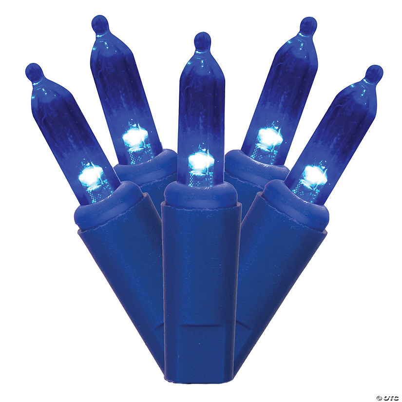 Vickerman 50 Light LED SkyBlue Dura-Lit Mini Lights, Sky Blue Wire Image