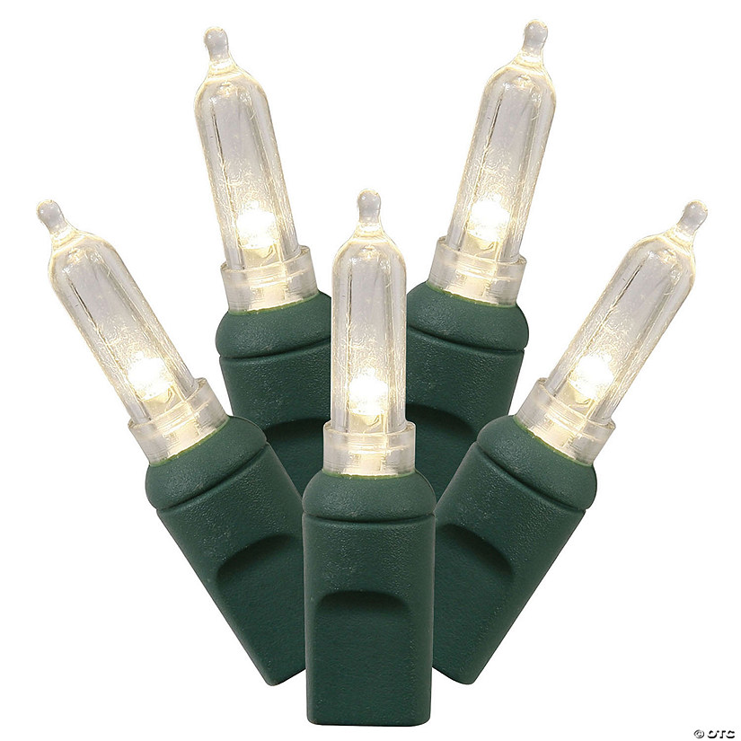 Vickerman 50 Lights LED Warm White with Green Wire Italian - 6"x25' Long Christmas Light Set Image