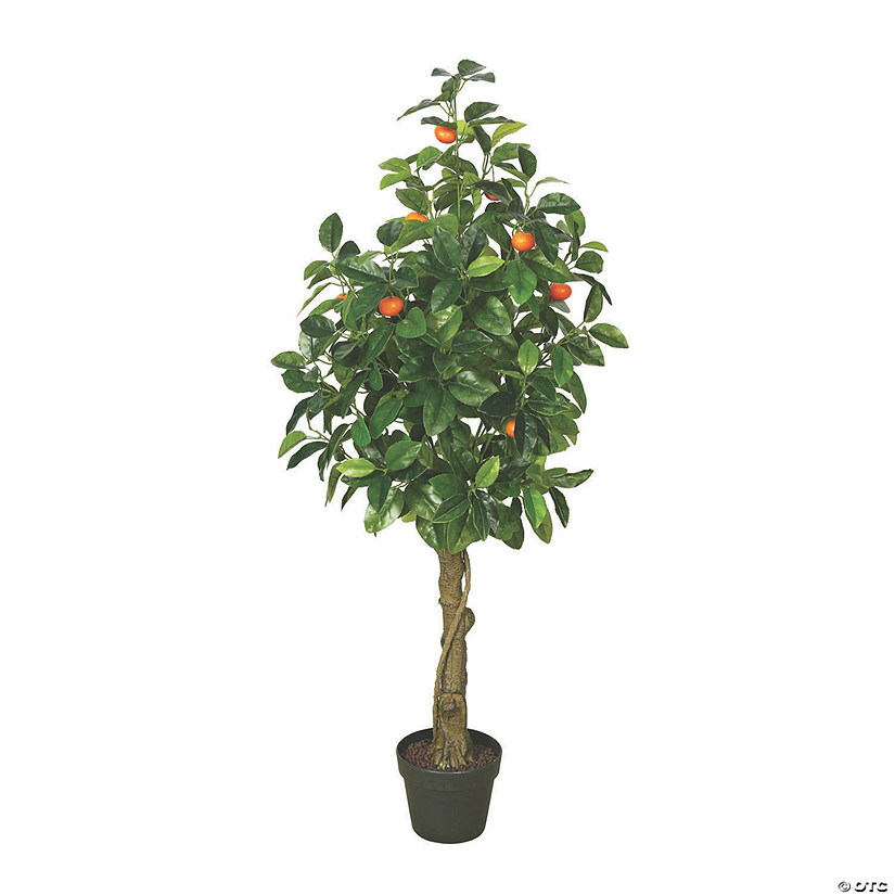 Vickerman 51" Artificial Green and Orange Real Touch Orange Tree Image