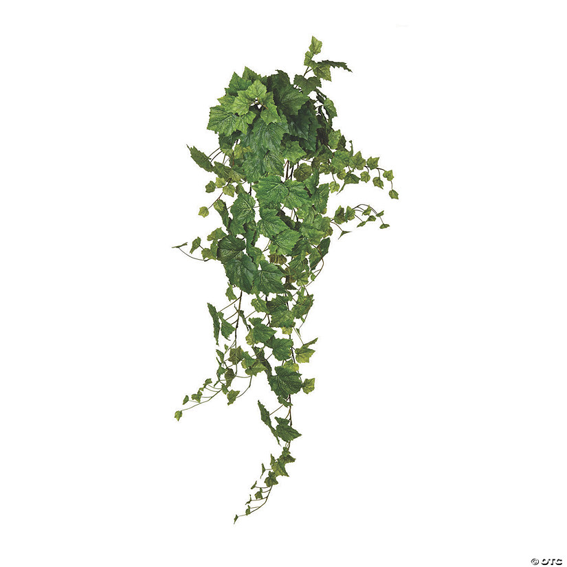 Vickerman 51" Green Grape Leaf Ivy Hanging Bush Image