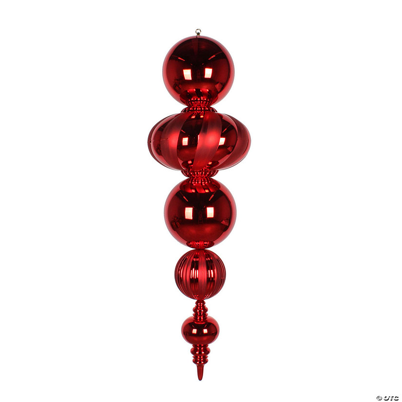 Vickerman 54" Red Shiny and Matte Finial Ornament Image