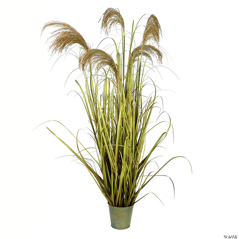 Vickerman 55" Artificial Potted Green Grass and Natural Reeds Image