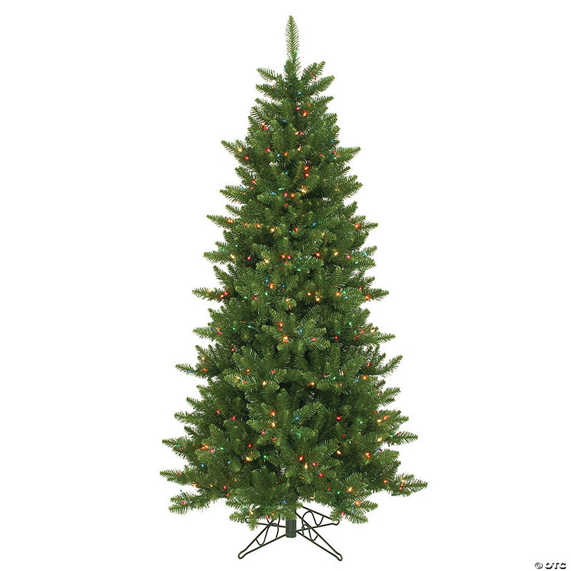 Vickerman 6.5' Camdon Fir Slim Christmas Tree with Multi LED Lights Image