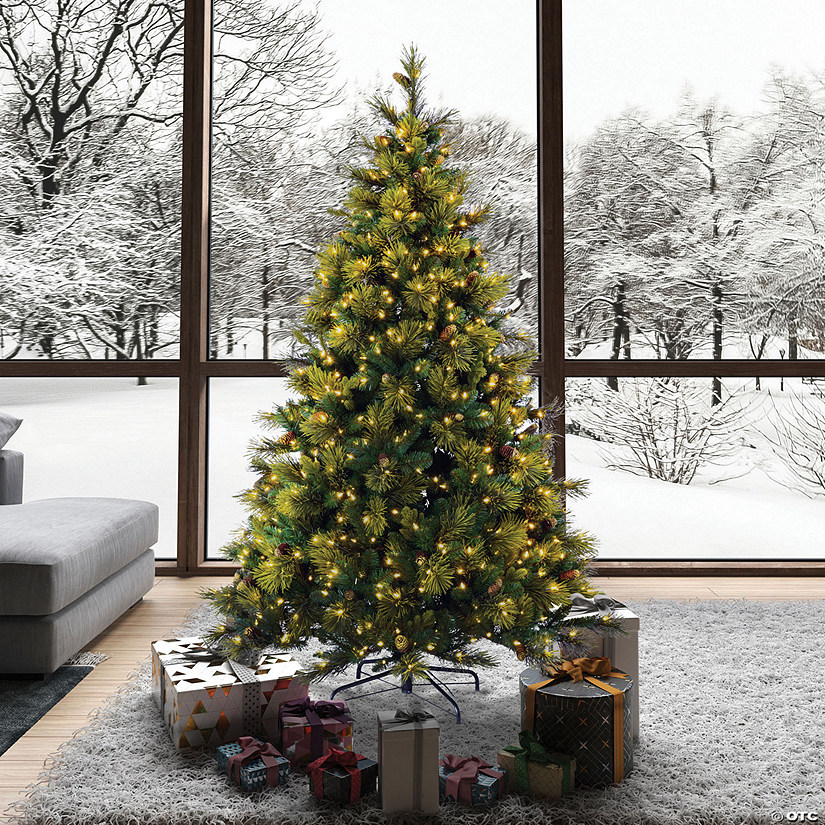 Vickerman 6.5' Emerald Mixed Fir Artificial Christmas Tree, Dura-Lit&#174; LED Warm White Mini Lights Image