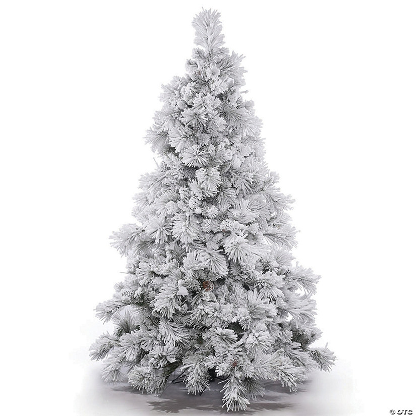 Vickerman 6.5' Flocked Alberta Christmas Tree - Unlit Image