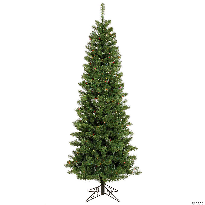 Vickerman 6.5' Salem Pencil Pine Christmas Tree with MultiColored Lights