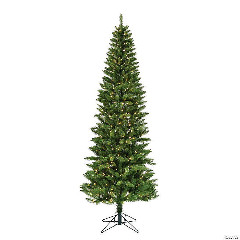 Vickerman 6.5' x 32" Creswell Pine Artificial Pencil Christmas Tree, Warm White Dura-Lit&#174; LED Lights Image