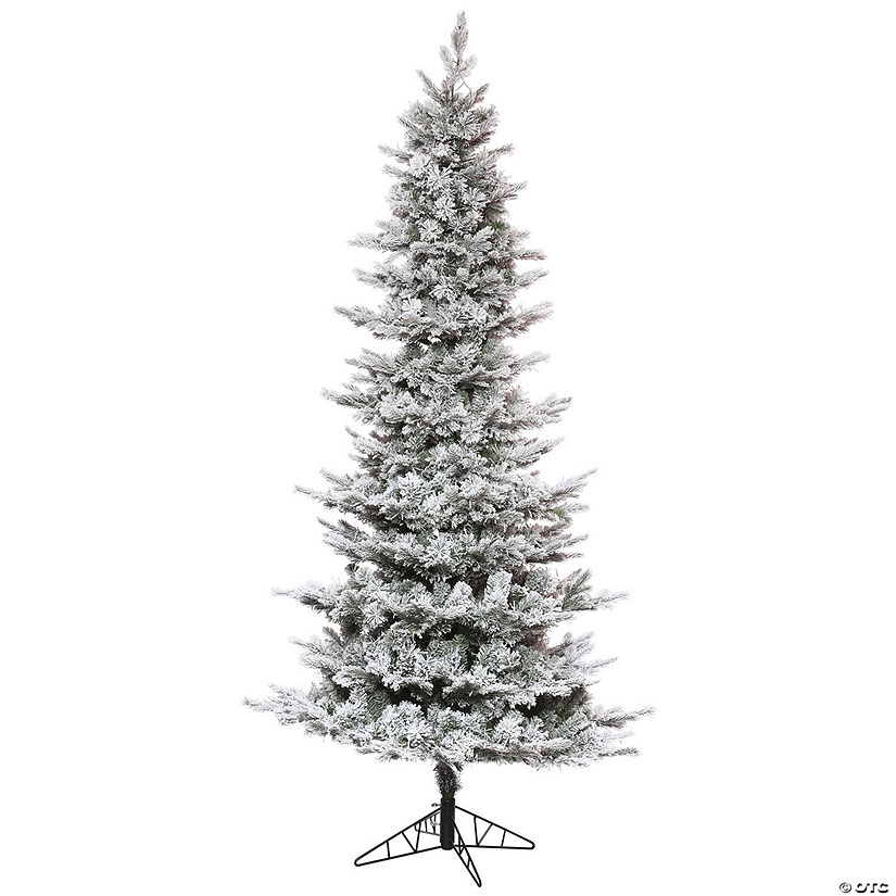 Vickerman 6.5' x 39" Flocked Kiana Christmas Artificial Tree, Unlit Image