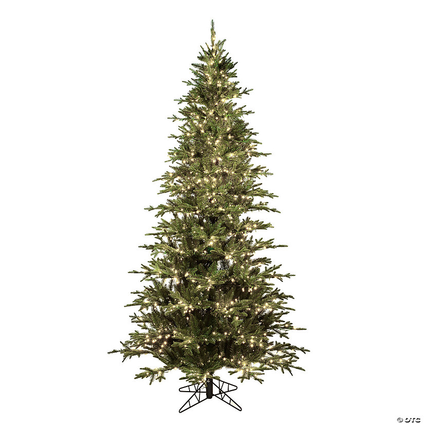 Vickerman 6.5' x 42" Kamas Fraser Fir Artificial Christmas Tree, Warm White Low Voltage 3MM LED Lights Image