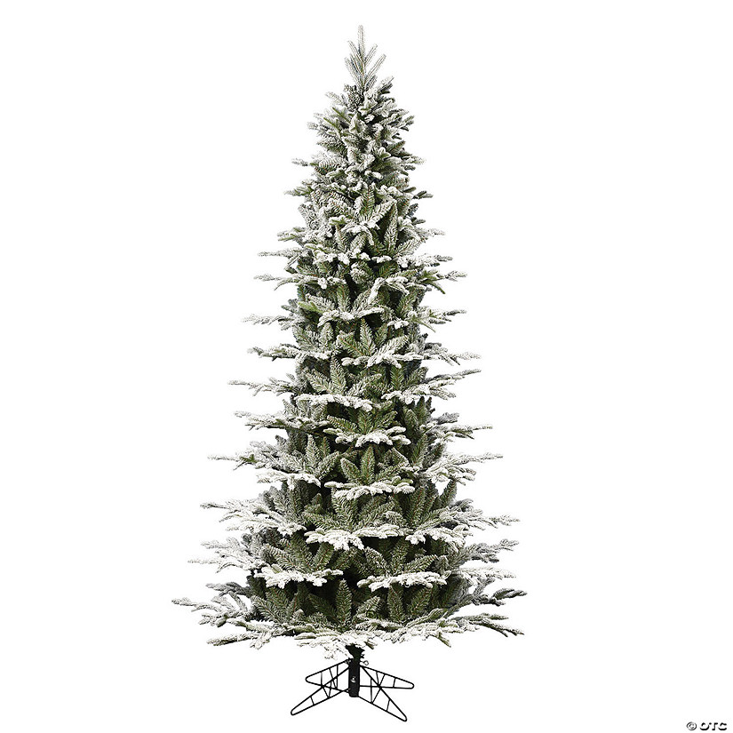 Vickerman 6.5' x 42" Unlit Flocked Kamas Fraser Slim Artificial Christmas Tree Image