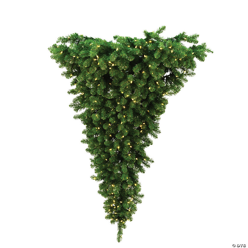 Vickerman 6' American Upside Down Artificial Half Christmas Tree, Warm